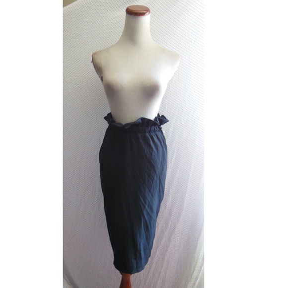 NEW KATIE MAY Black Knit RUFFLE WAIST Always Trending PENCIL Pocket SKIRT S - Picture 11 of 16